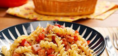 Receita Macarrão com Bacon