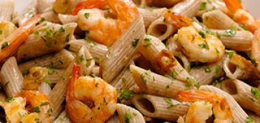 Receita Macarrão com Camarão